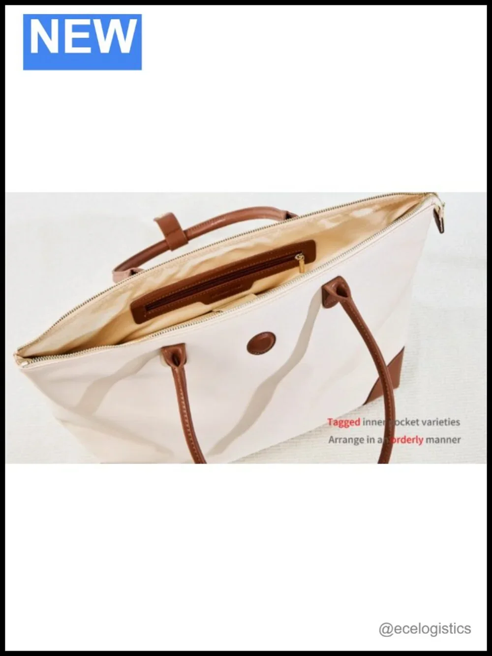 Laptop Tote Handbag Shoulder Bag with Zipper Closure